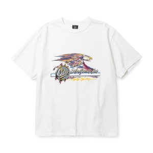 画像: CALEE  BINDER NECK EAGLE LOGO VINTAGE TEE ＜NATURALLY PAINT DESIGN＞