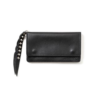 画像: CALEE  PLANE LEATHER LONG WALLET ＜STUDS CHARM＞ 