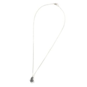 画像: CALEE  CAL NT LOGO SILVER NECKLACE