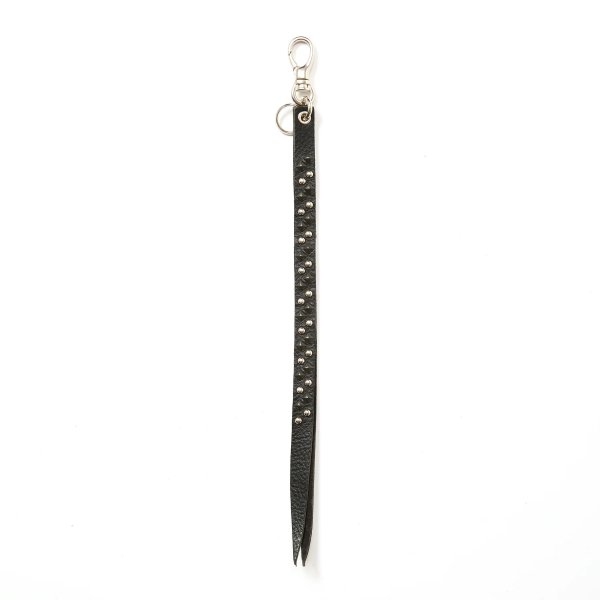 画像1: CALEE  ROUND & PYRAMID STUDS LEATHER LONG KEY RING (1)