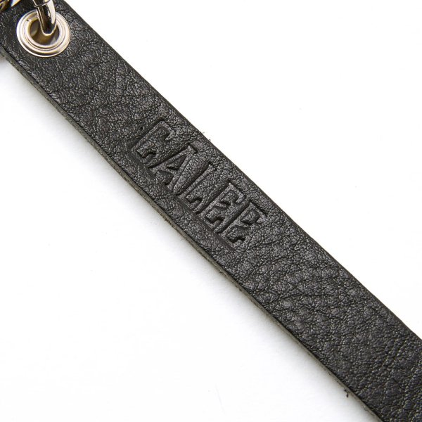画像2: CALEE  ROUND & PYRAMID STUDS LEATHER LONG KEY RING (2)