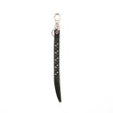 画像: CALEE  ROUND & PYRAMID STUDS LEATHER SHORT KEY RING