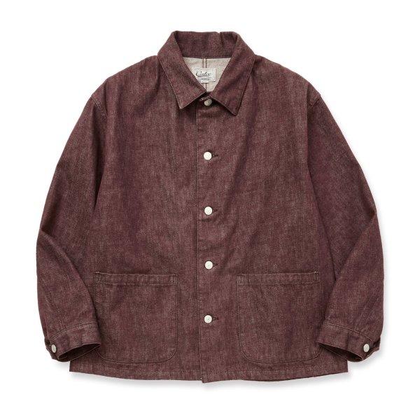 画像1: CALEE  VINTAGE REPRODUCT DENIM COVERALL ＜BROWN DENIM＞ (1)