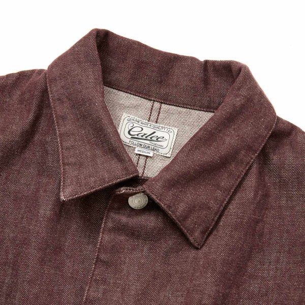 画像3: CALEE  VINTAGE REPRODUCT DENIM COVERALL ＜BROWN DENIM＞ (3)