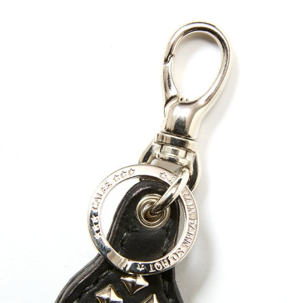 画像2: CALEE  STUDS LEATHER RUGGED KEY RING (2)