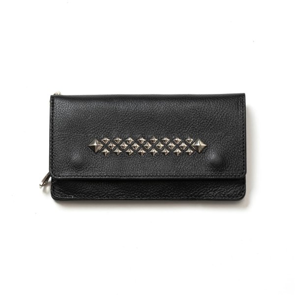 画像1: CALEE STUDS LEATHER LONG WALLET (1)