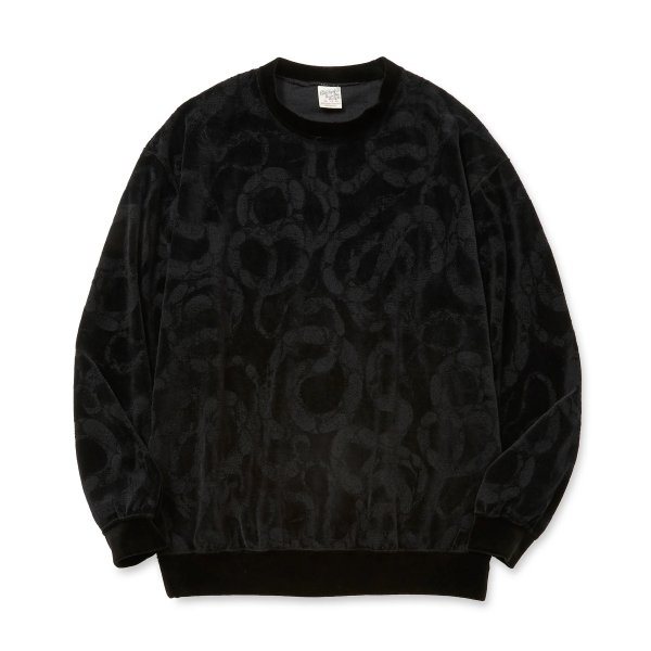 画像1: CALEE  JQ VELOUR CREW NECK CS ＜SNAKE PATTERN＞ (1)