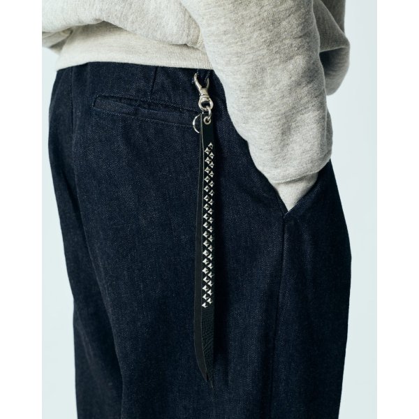 画像3: CALEE  STUDS LEATHER LONG KEY RING (3)