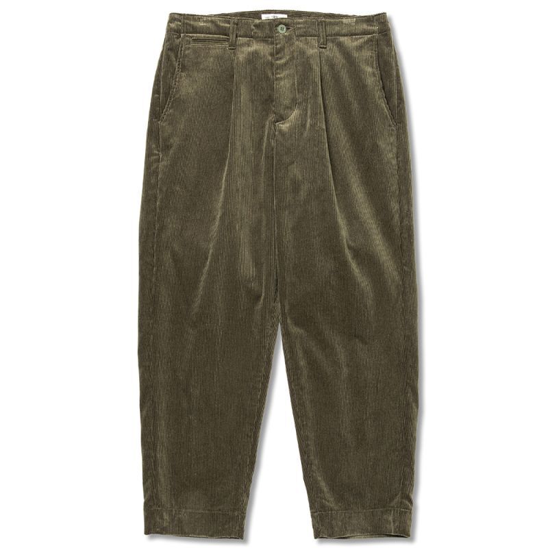 クーポン販売中 CALEE/Corduroy two tuck trousers brown - パンツ