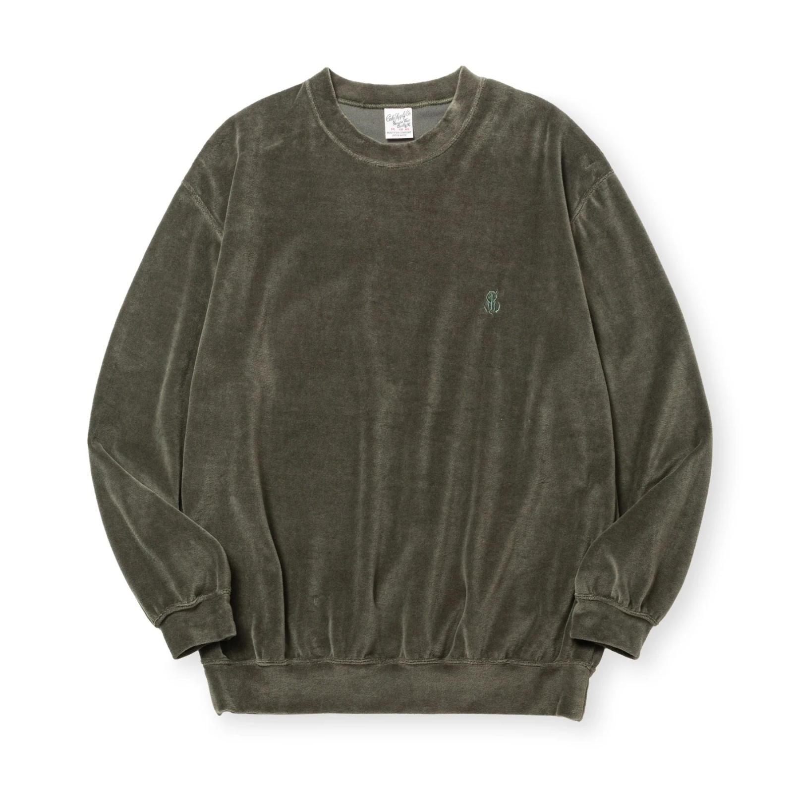 画像1: CALEE VELOUR CREW NECK SH (1)