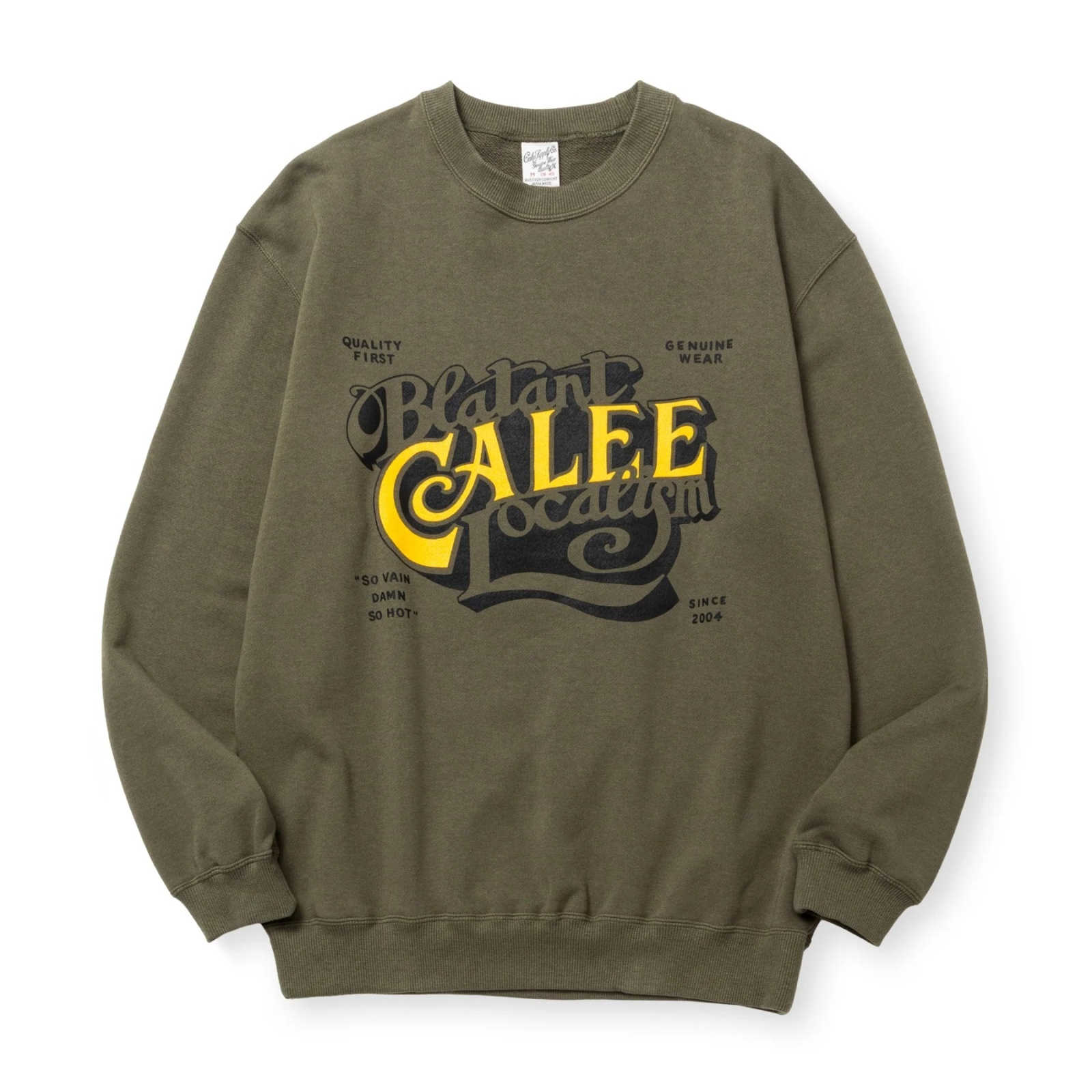 画像1: CALEE  CAL BL LOGO CREW NECK SW ＜NATURALLY PAINT DESIGN＞ (1)