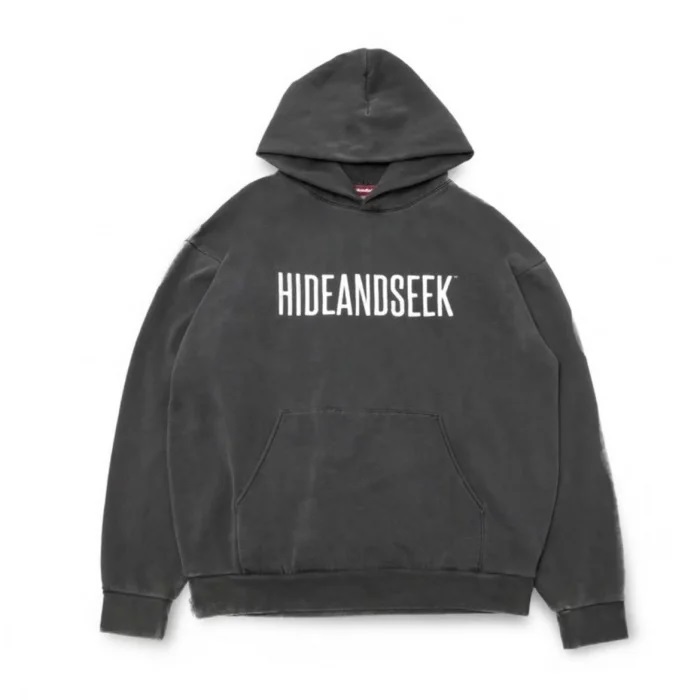 画像1: HIDE & SEEK  Embroidery Hooded Sweat Shirt (1)