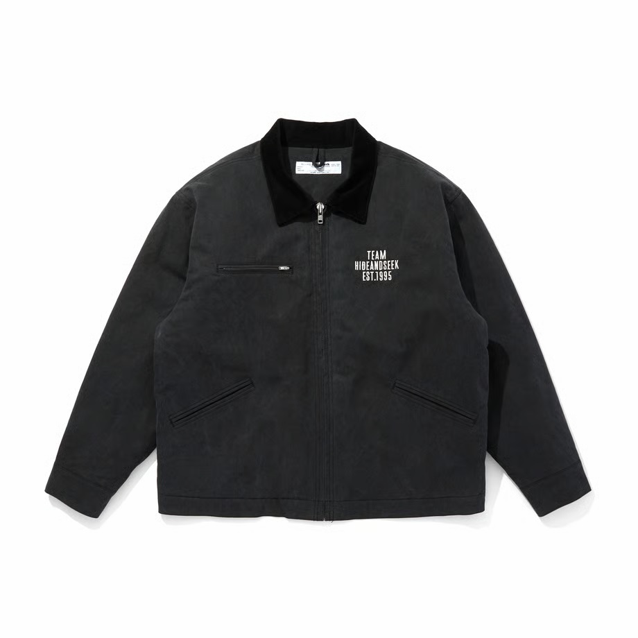 画像1: HIDE&SEEK  Ox Work Zip Jacket(Washed) (1)
